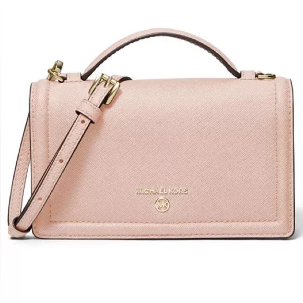 Michael Kors Jet Set Charm Leather Top Handle Phone Crossbody